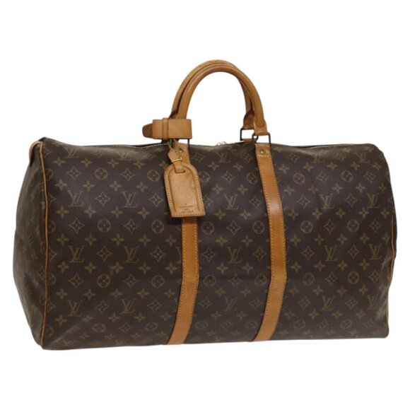 LOUIS VUITTON Monogram Keepall 55 Boston Bag M41424 LV Auth 131763 - Picture 1 of 16